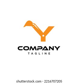 Y Letter excavator Vector logo icon vector Template