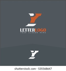 Y letter fast speed logo. White and orange automotive logo template. Vector design template elements for your application or corporate identity.