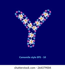 Y letter flower for your design 