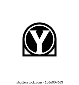 Y Letter Icon Design with circle. Abstract Circle Letter Y Creative Business Alphabet Logo Icon Design.