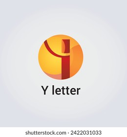 Y Letter Icon Design Single Isolated Logo Design Brand Corporate Identity Various Colors Editable Template Vector Monogram Emblem Illustration Branding on Light Gradient Background