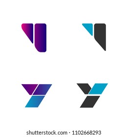 Y letter icon logotype icon sign symbol illustration.creative flat modern retro design.isolated on white background.vector