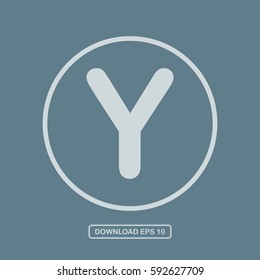 Y letter icon vector