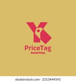 Y letter icon vector price tag logo template design. Retail, shopping, e-commerce, online shop, web shop, business sign