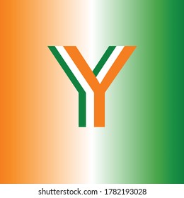 Y Letter Indian Flag Design