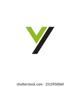 Y letter initial logo design vector template