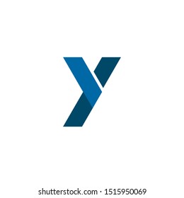 Y letter initial logo design vector template