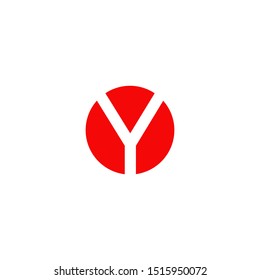 Y letter initial logo design vector template