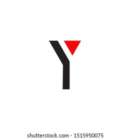 Y letter initial logo design vector template