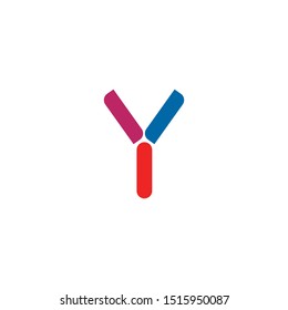 Y letter initial logo design vector template