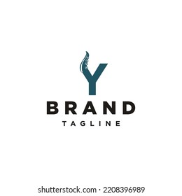 Y Letter initial octo octopus cracen logo icon vector Template