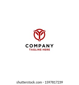 Y letter initial vector logo concept.
