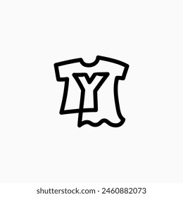 y letter kid tee tshirt apparel clothing monogram logo vector icon illustration