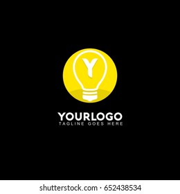 Y Letter Light Logo, Lamp Idea Logo, Idea Logo