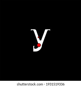 Y letter logo abstract design on black color background. y alphabet