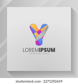 y letter logo with Abstract Design Template