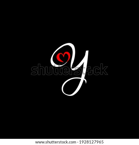 Y letter logo abstract design on black color background. y alphabet