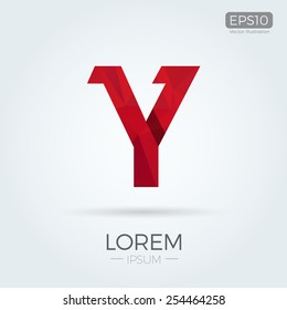 Y Letter logo Abstract Polygonal design for Corporate Business Identity