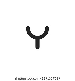 Y letter logo with blank background