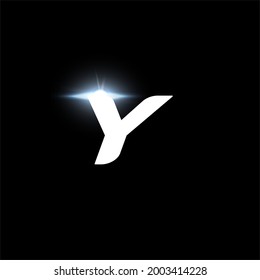 Y letter logo, bold italic letter for automotive, speed race, sport label design and dynamic monogram. Vector logotype design