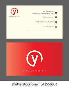 Y Letter logo, with Business card Template