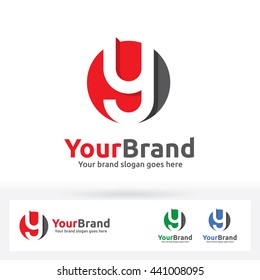 Y Letter Logo, Y letter in a circle badge.