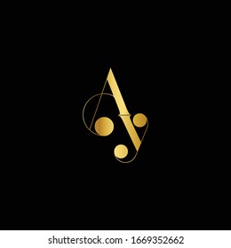 A Y Letter Logo Design. Creative Modern AY Letters Icon Illustration.
