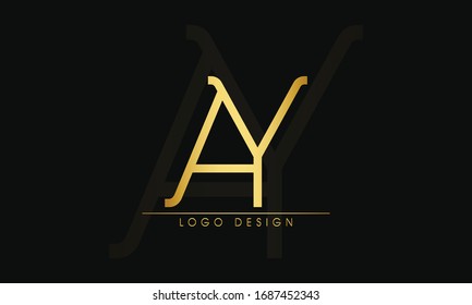 A Y Letter Logo Design. Creative Modern AY Letters Icon Illustration.
