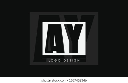 A Y Letter Logo Design. Creative Modern AY Letters Icon Illustration.
