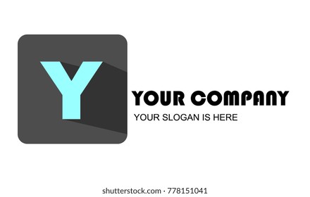 Y letter logo design with creative and simple concept for company