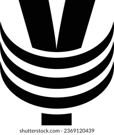 Y letter logo design element in black colour