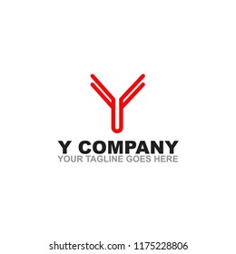 Y letter logo design icon vector template