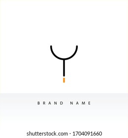 Y Letter Logo Design Icon. Letter Logo with Creative