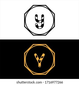 Y letter logo design with small and capital letter