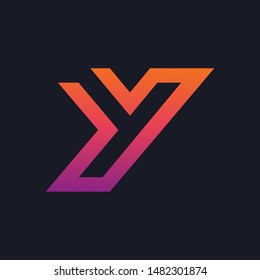 Y letter logo design  template