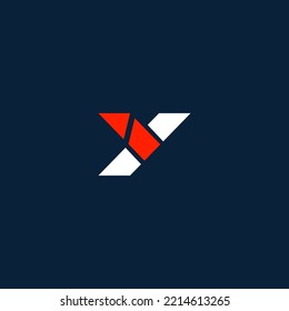 Y letter logo design template elements. Modern abstract digital alphabet letter logo. Vector illustration.