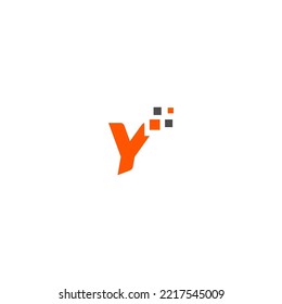 Y letter logo design template elements. Modern abstract digital alphabet letter logo. Vector illustration. Technology logo.Technology letter logo.