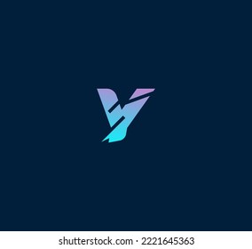 Y letter logo design template elements. Modern abstract digital alphabet letter logo. Vector illustration.