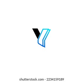 Elementos de plantilla de diseño de logotipo de letras Y. Logo de la letra digital abstracta moderna. Ilustración vectorial.