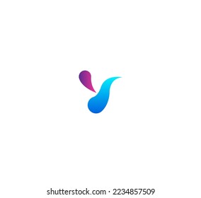 Y letter logo design template elements. Modern abstract digital alphabet letter logo. Vector illustration. Colorful Y logo. 