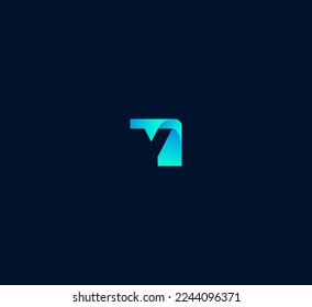 Y letter logo design template elements. Modern abstract digital alphabet letter logo. Vector illustration.