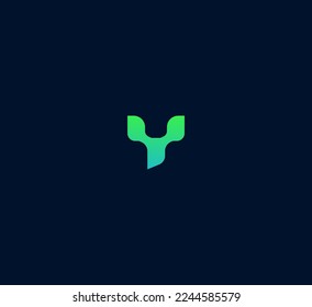 Y letter logo design template elements. Modern abstract digital alphabet letter logo. Vector illustration. Technology Y logo
