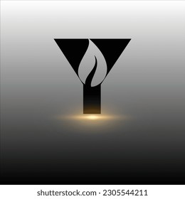 Elementos de plantilla de diseño de logotipo de letras Y. Logo del vector de la letra Y.