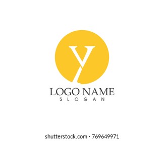 Y letter logo design template