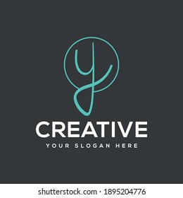 Y Letter Logo Design Vector File