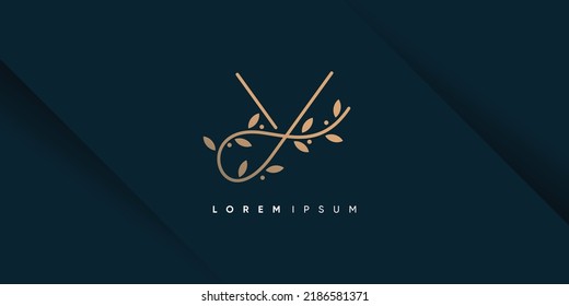 Y-Buchstaben Logo-Design-Vektorgrafik mit Naturschönheitskonzept