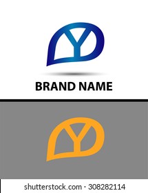 Y Letter Logo Design. Vector logo with letter e creative concept

