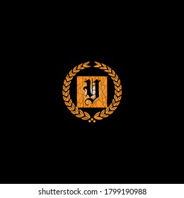 Y letter logo emblem design on black background.Y letter logo for fashion design