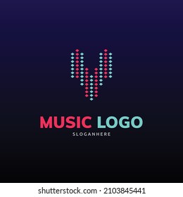 Y letter logo, Y equalizer logo, Y letter logo