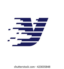 Y letter logo with fast speed lines. Vector design template elements for your sportswear, app icon, corporate identity, labels or posters.